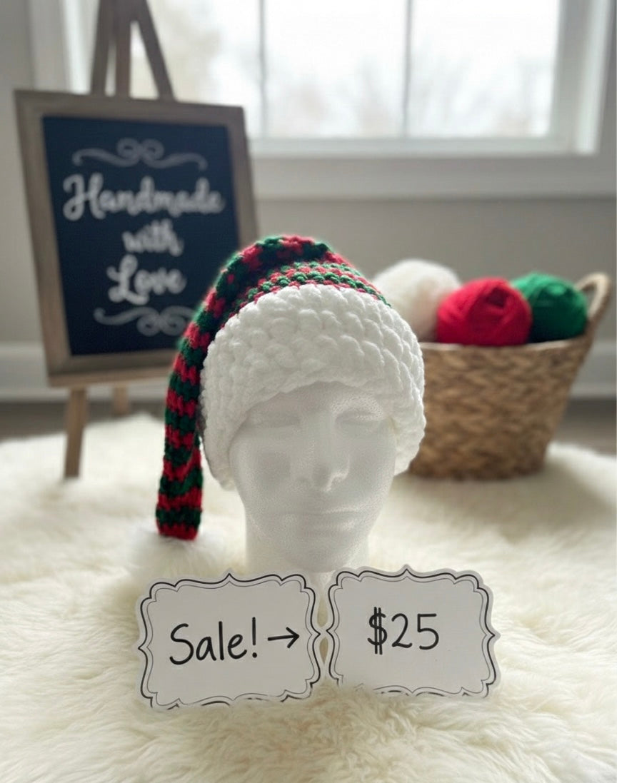 Handmade Crochet Elf Hat