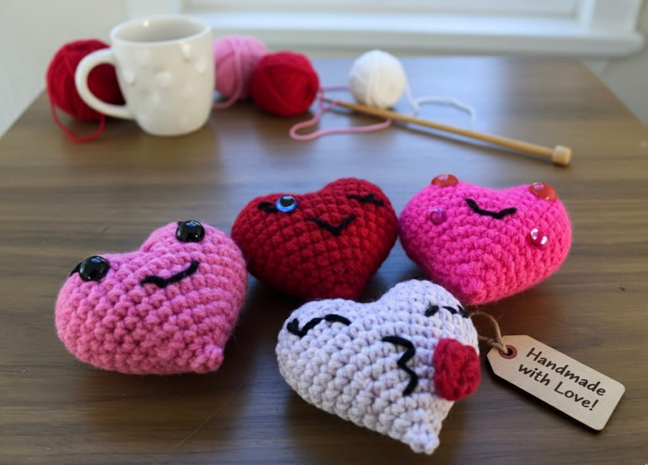Valentine Heart Emoji Keychains