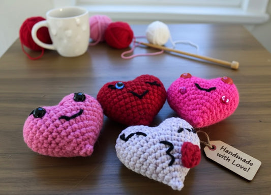 Valentine Heart Emoji Keychains