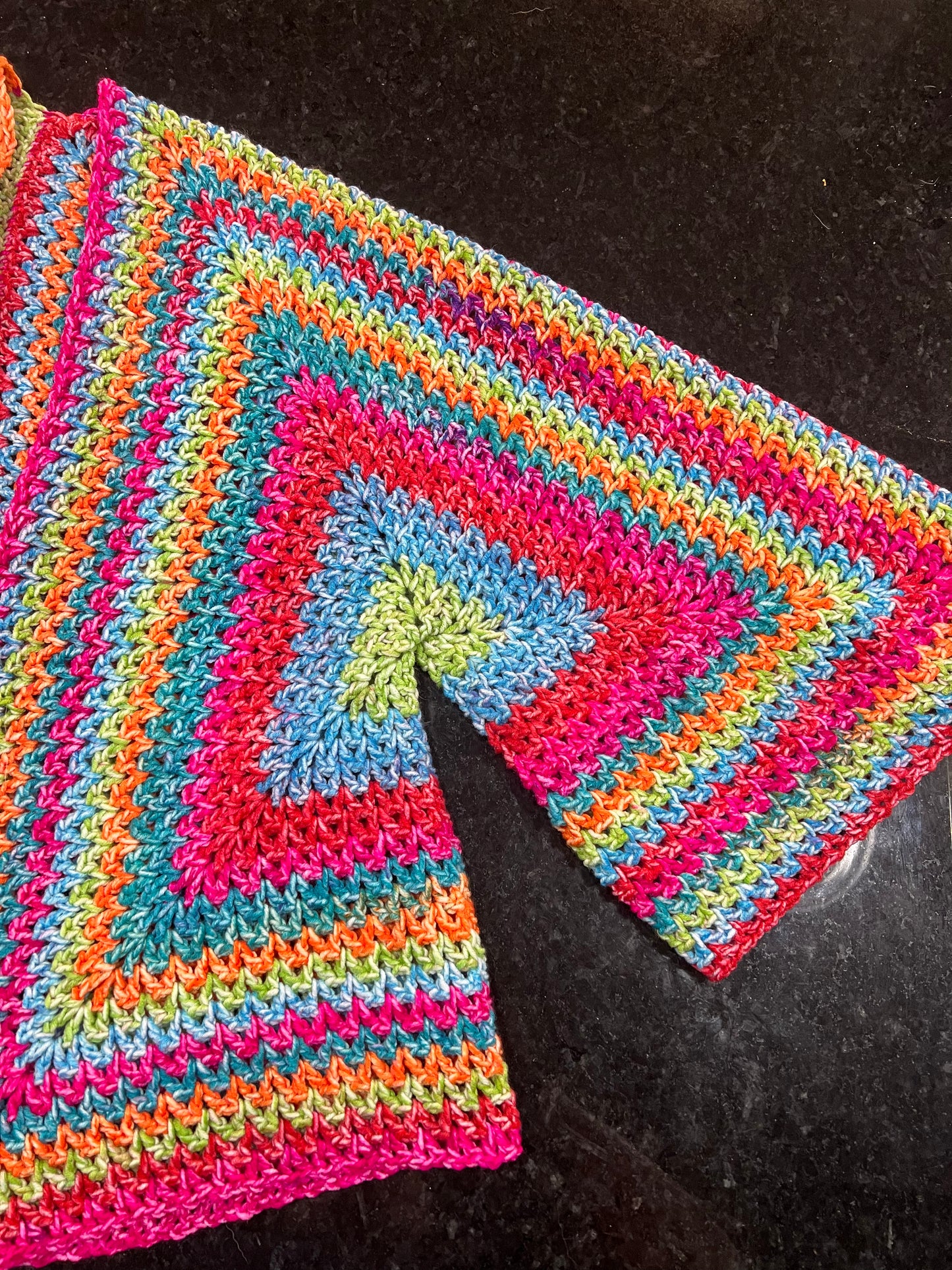 🌈 The Rainbow Bright Crochet Cardigan - Handmade & One-of-a-Kind! 🌈