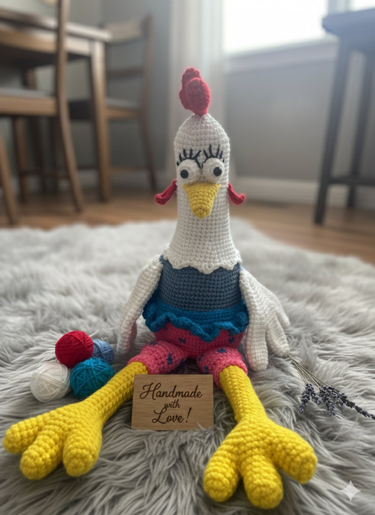 Cluck-Tastic Crochet Chicken Doll