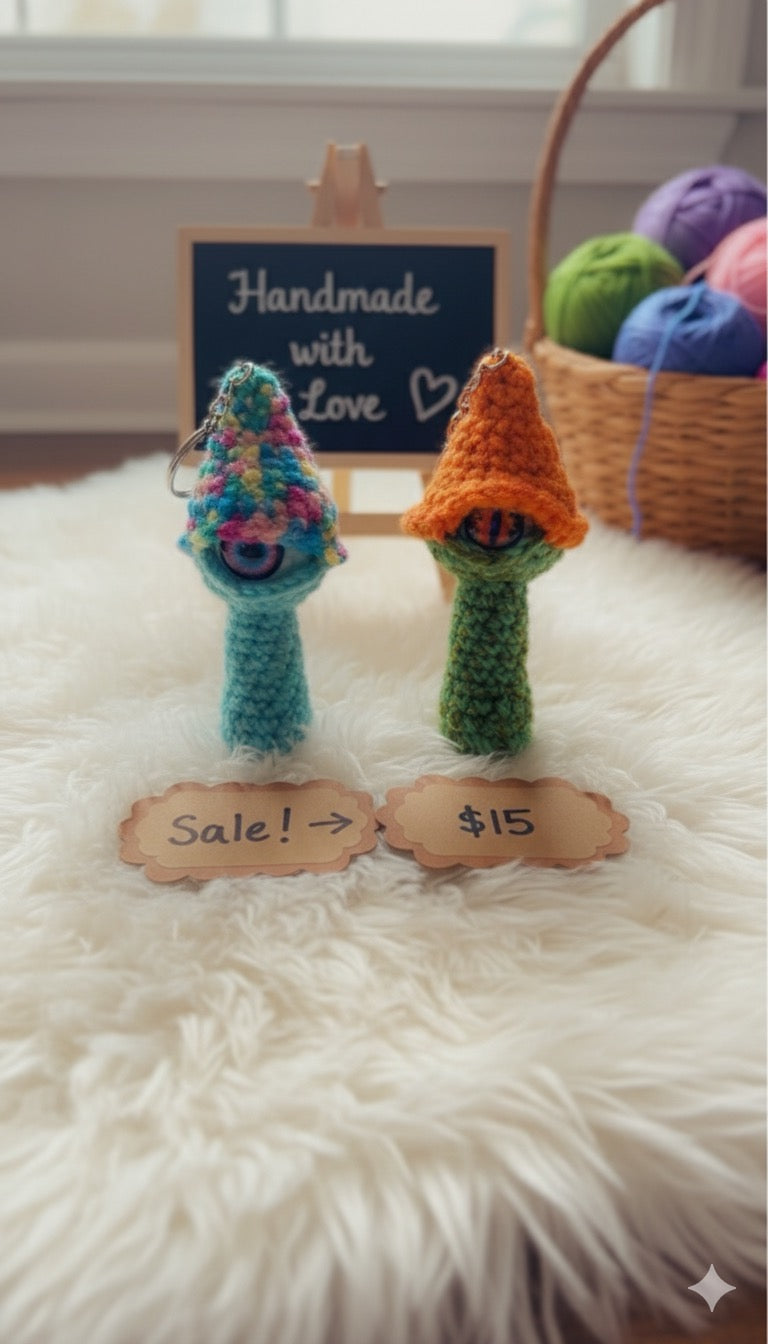 All Seeing Mushroom Keychain