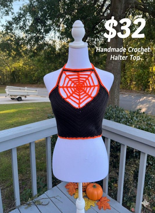 COBWEB Halter Top Sz Med/Lg