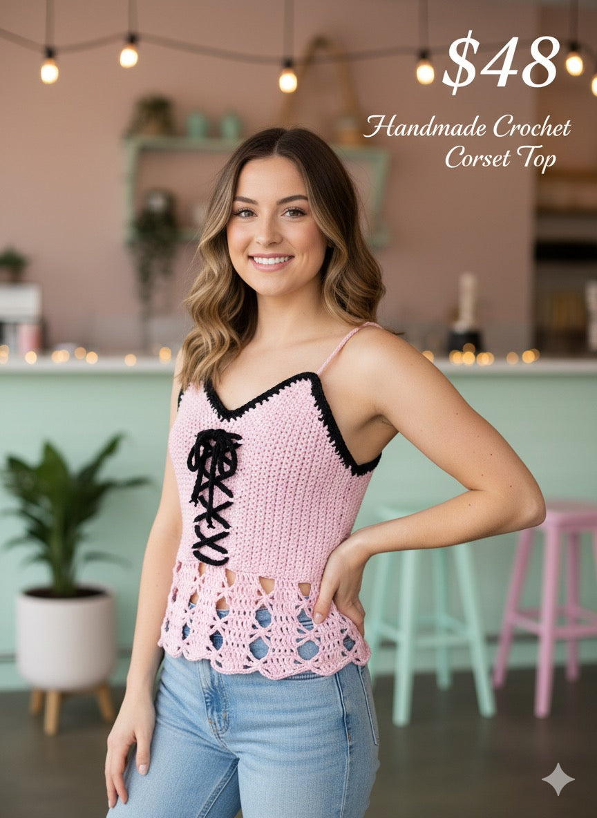 Coquette Dream Pink Secrets Top PDF PATTERN ONLY